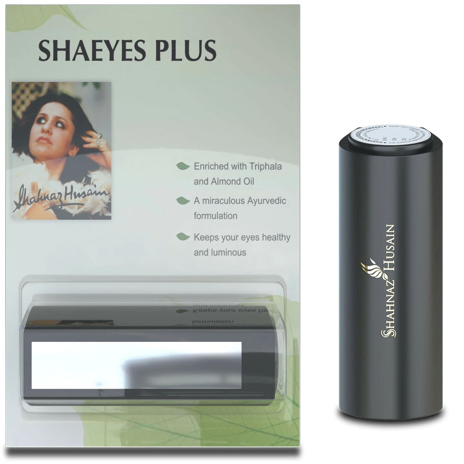 2 Packs of Shahnaz Husain Shaeyes Herbal Kajal Eyeliner Official Distributor