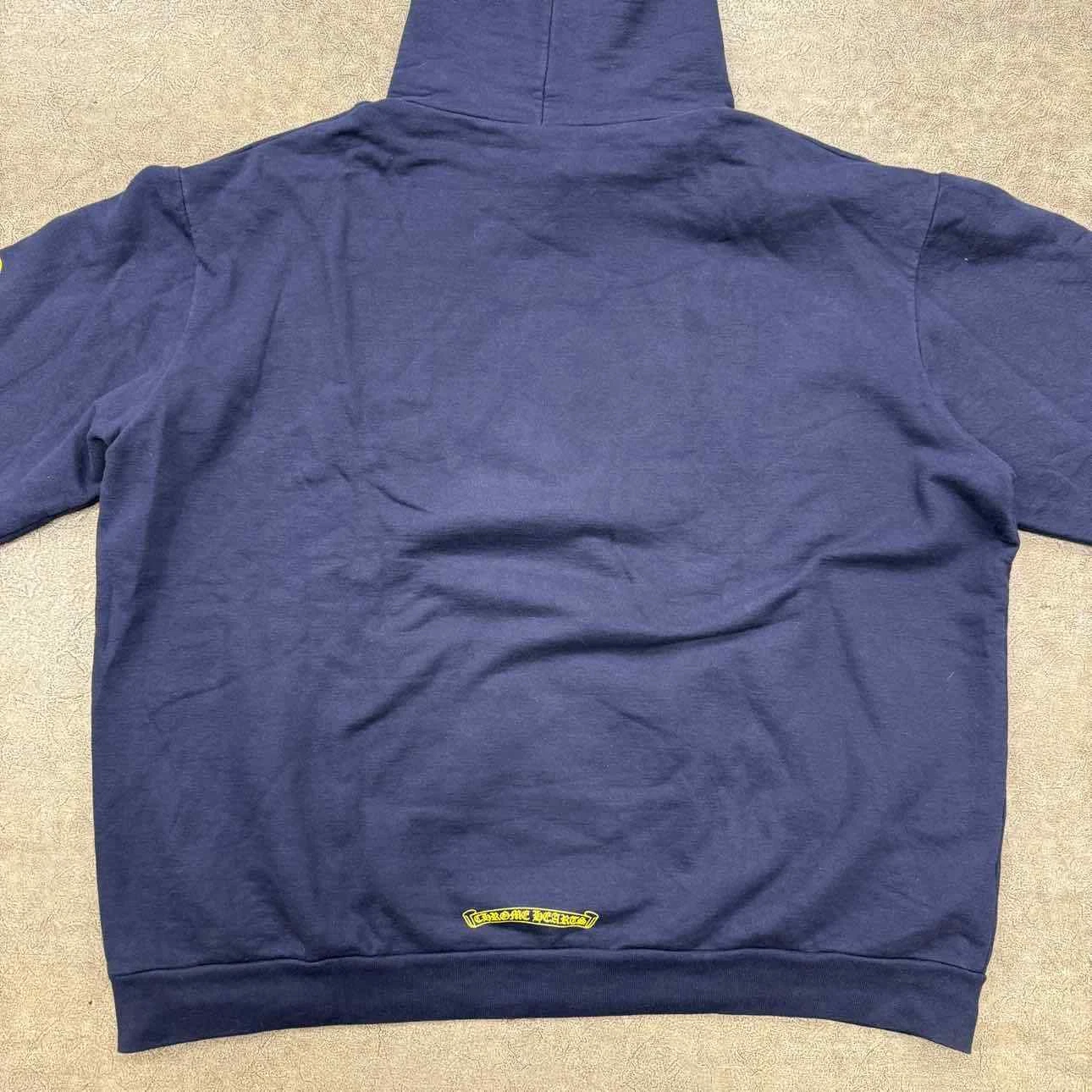 Felpa con cappuccio Chrome Hearts "LOGO VERTICALE" Taglia XL (11785 319)