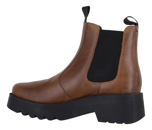 Womens Fly London Medi Wedged Heeled Chelsea Biker Ankle Boots Sizes 4 to 8 - Picture 6 of 10