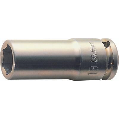 Koken AN14300-19 1/2 In Sq. Dr. Aluminum Wheel Nut Socket 19mm 6 Point L-80mm