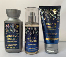 Bath  Body Works Dream Bright Mist Body Cream Shower Gel TRAVEL SIZE GIFT SET