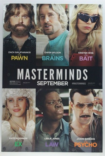 Masterminds 2016 Double Sided Original Movie Poster 27" x 40"