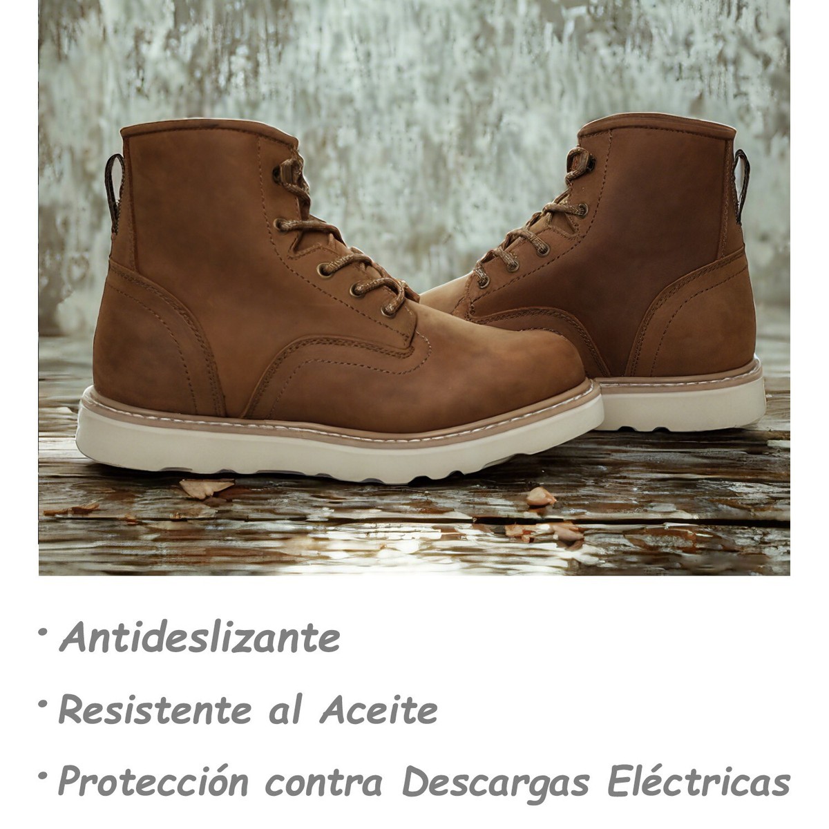 Botas de trabajo resistentes al agua para hombre, suela