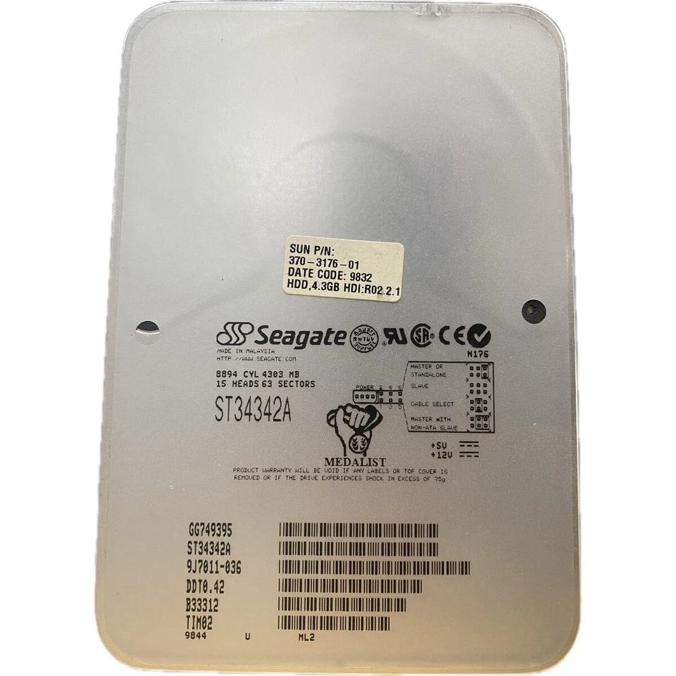 Sun 370-3176 Hard Drive 4.3GB IDE - Image 2 of 3