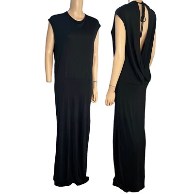Haute Hippie Modal Jersey Maxi Dress Medium Tied Open Back