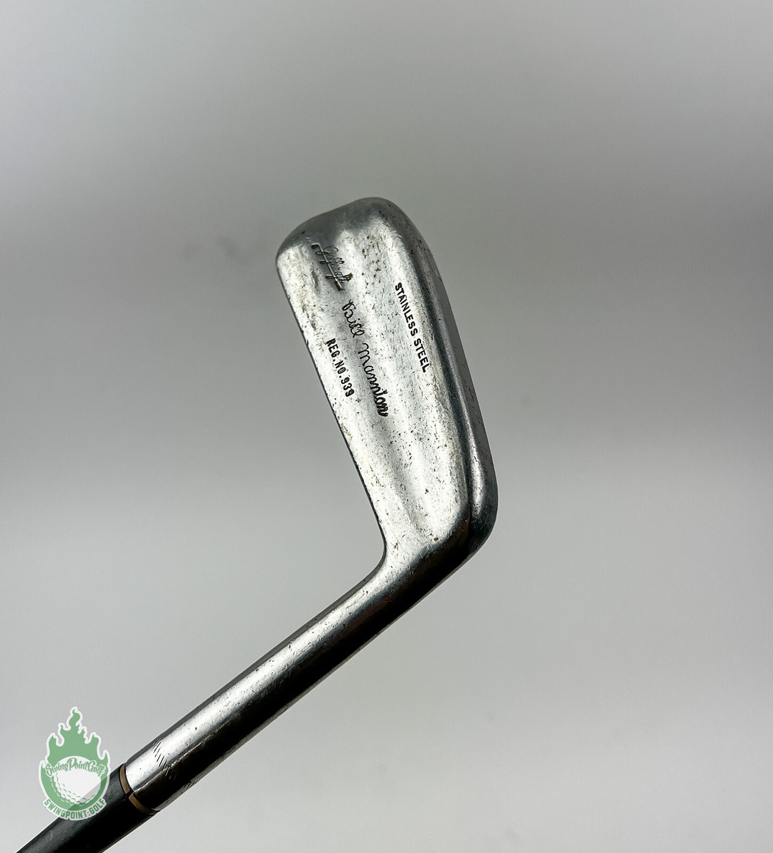 Vintage RH Golfcraft Bill Mannion 10 Iron Leather Wrap Grip Steel