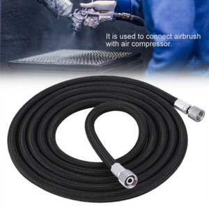 EVA-Braided-Airbrush-Hose-Air-Tube-1-8-034-1-4-034-Adaptor-Fitting-Ends-Coupling-1-8M