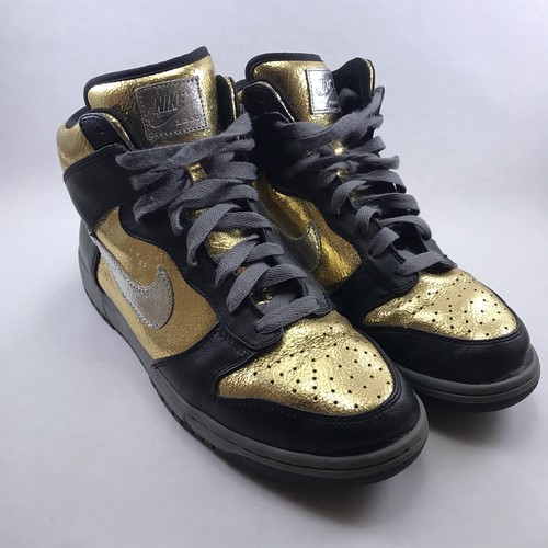 Nike ID Dunk High Men's 10 (Women's 11.5) Gold Bla
