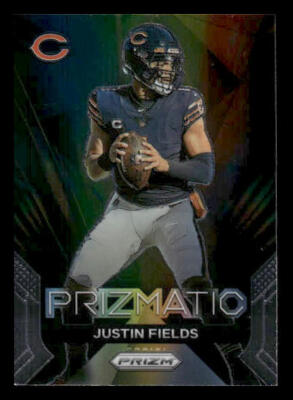 2023 Panini Prizm #3 Justin Fields Prizmatic Chicago Bears