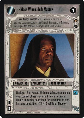 Mace Windu, Jedi Master - Theed Palace - Star Wars CCG - Foto 1 di 1