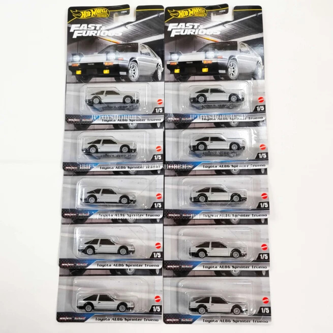 Lot of 10 Hot Wheels FAST & FURIOUS A Case Toyota AE86 Sprinter
