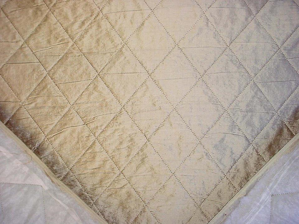 5-1/2Y Kravet Couture 22917 Lattice Stitch Sterling Gold Upholstery Fabric - Image 3 of 4