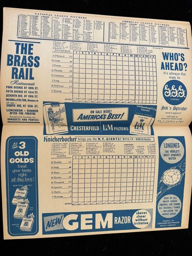 1956 Bill Mazeroski Debüt Programm bei New York Giana V Pirates/Willie Mays Anzeige⚾️ - Bild 5 von 11