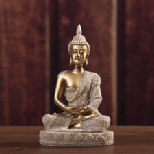 Sandstone India Buddha Statue Fengshui Sitting Buddha Sculpture Figurines