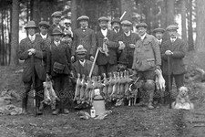 Vbn-40 Social History, Hunting Group, Rabbits, Ferrets, Dogs, Shotguns. Photo