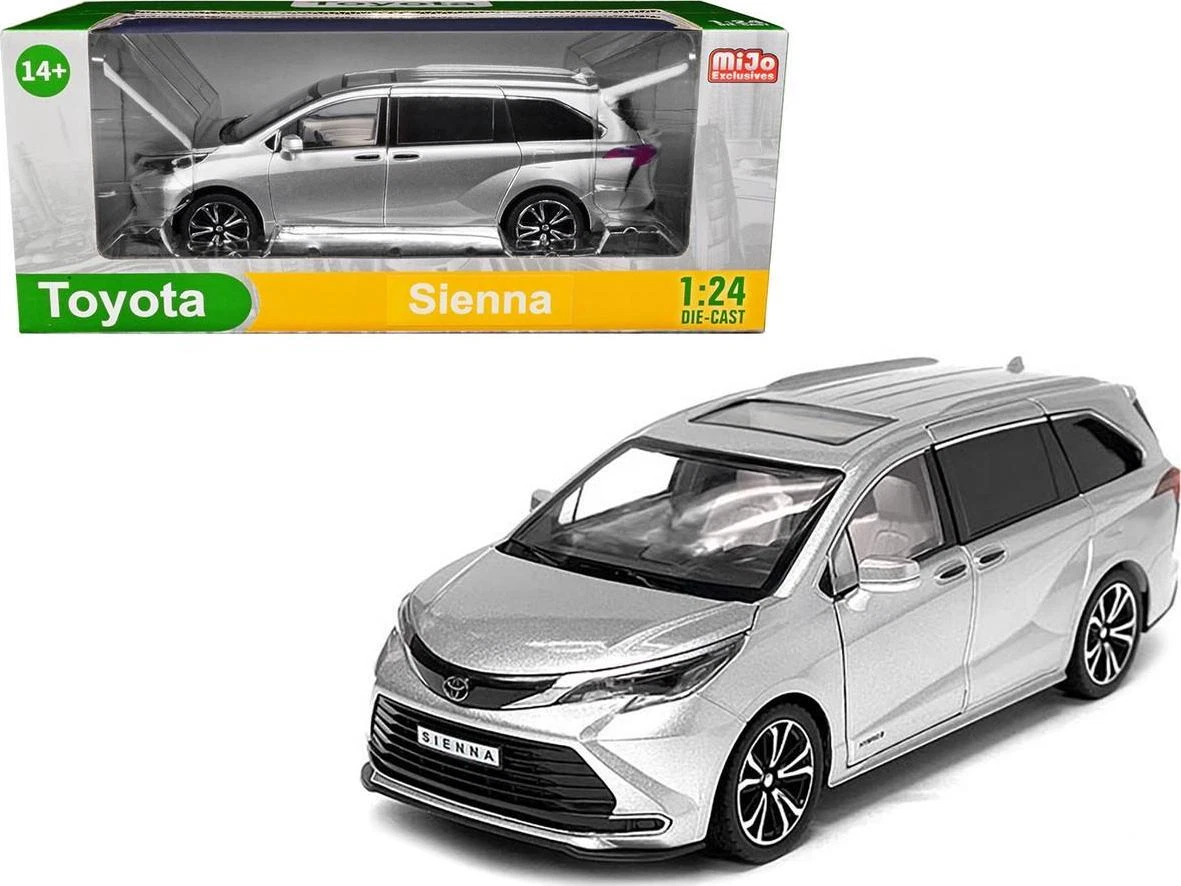 Toyota Sienna Minivan Silver Metallic 1 24 Diecast Model Car eBay