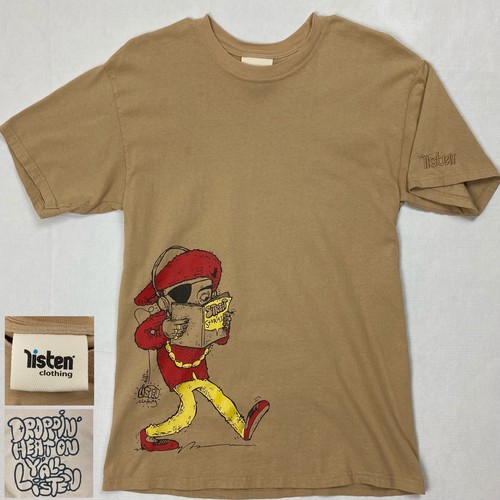 Rare 2000’s Listen Clothing Slick Rick Tan T Shirt