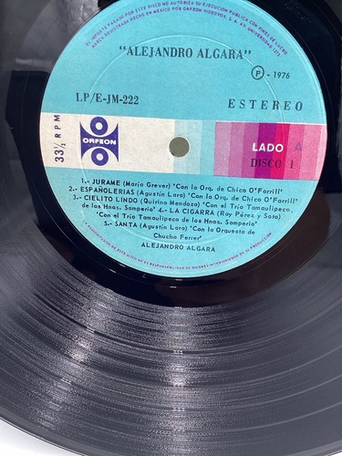 ALEJANDRO ALGARA (76’ ORFEON MEXICO 3x VINYL LP) Nm- - Picture 10 of 19