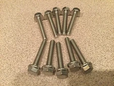 (10) M6 X 1.00 X 40 Stainless Steel DIN 6921 A2 Hex Flange Bolts M6x40mm Flange