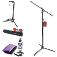 On-Stage MS7701B with XCG-4 Guitar Stand, Gator Pick Clip, Cup Holder, and Kit