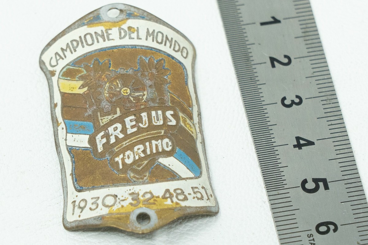FREJUS CAMPIONE DEL MONDO 51 HEAD TUBE METAL BADGE VINTAGE ROAD 