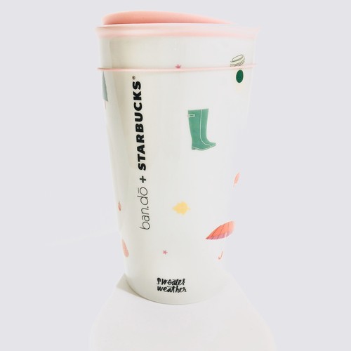 Starbucks Ban.Do Ceramic Mug SKU Double Walled Traveler Multicolor New Collector - Picture 8 of 8