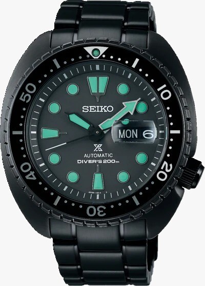 Seiko Prospex Black Series 'Night Vision' Turtle Diver Men's