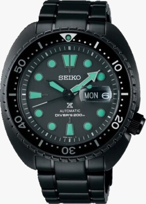 SEIKO Prospex タートル Seiko Prospex Black Series 'Night Vision' Turtle Diver Men's