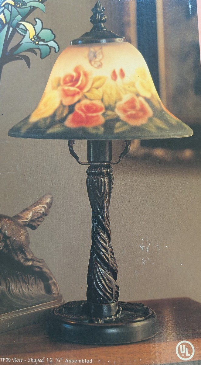 Tiffany Style Antique Heritage Mint Ltd. Stained Glass Table Lamp