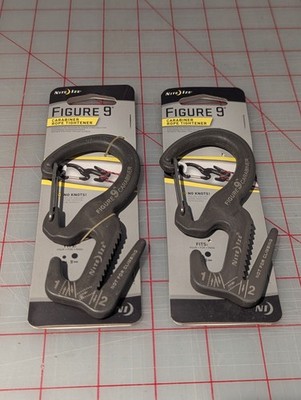 2 Nite Ize Figure 9 Carabiner Rope Tighteners 150lb Load Limit - S
