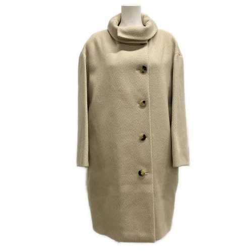 HERMÈS Cappotto donna lana originale HERMES tessuto esterno beige]