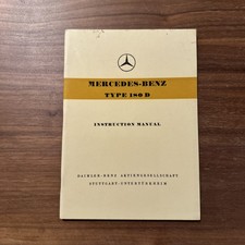 Vintage Mercedes-benz Type 180d Instruction Manual Vintage Mercedes-benz Type 180d Instruction Manual
