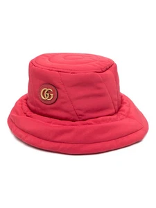 Chapeau à boucle rembourrée rouge Gucci logo GG taille M 100% authentique neuf avec étiquette