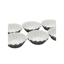 Crate & Barrel Tartlet Baking Molds Set of 6 White Stoneware - Never Used