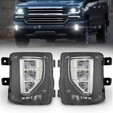 LED Fog Lights for 2016 2017 2018 Chevy Silverado 1500 OEM Bumper Lamp 5500K