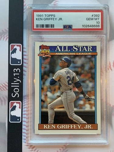 1991 Topps Ken Griffey Jr. #392 All-Star Graded PSA 10 GEM MT HOF Seattle pop241