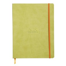 Rhodia Rhodiarama Softcover Notebook - 80 Lined Sheets - 9 3/4 x 7 1/2 - Anise