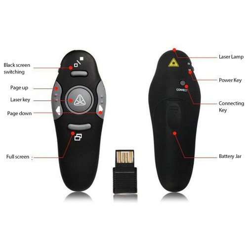 Presentation Clicker 15m Remote Control Distance Ergonomic Portable 2.4GHz Remot - Picture 12 of 12