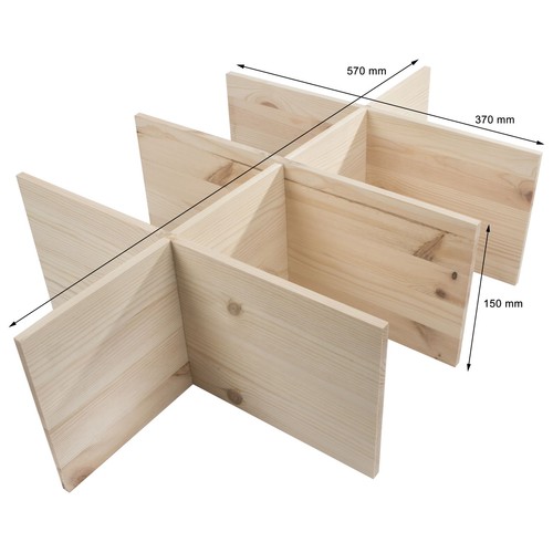 XLarge Wooden Decorative Storage Chest Trunk Box With 8 Compartments /60x40x23cm - Picture 5 of 12