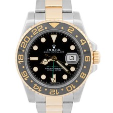 Orologio Rolex GMT-Master II Ceramica NERO Bicolore Acciaio Oro 18K 40mm 116713 LN