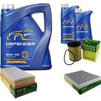 Inspektionspaket 7L Mannol Defender 10W-40 FüR VW Touareg 3.2 V6 3.6 Audi Q7