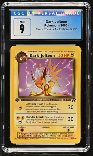 Dark Jolteon (1st Edition) graded CGC 9 for sale on eBay
