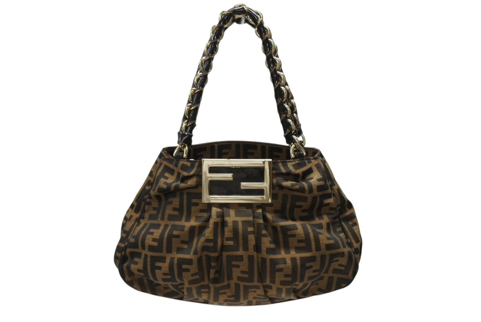 FENDI Handbag 8BR615 Monogram Pattern Canvas Leat… - image 1