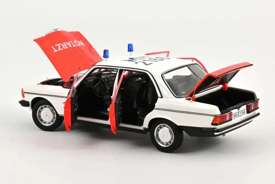1:18 Mercedes Benz 200 W123 1984 Feuerwehr Notarzt Mülheim Norev 183834 - Bild 2 von 4