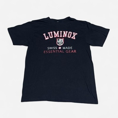 Black cotton luminox essential gear width 20/2in & length 27in graphic T shirt