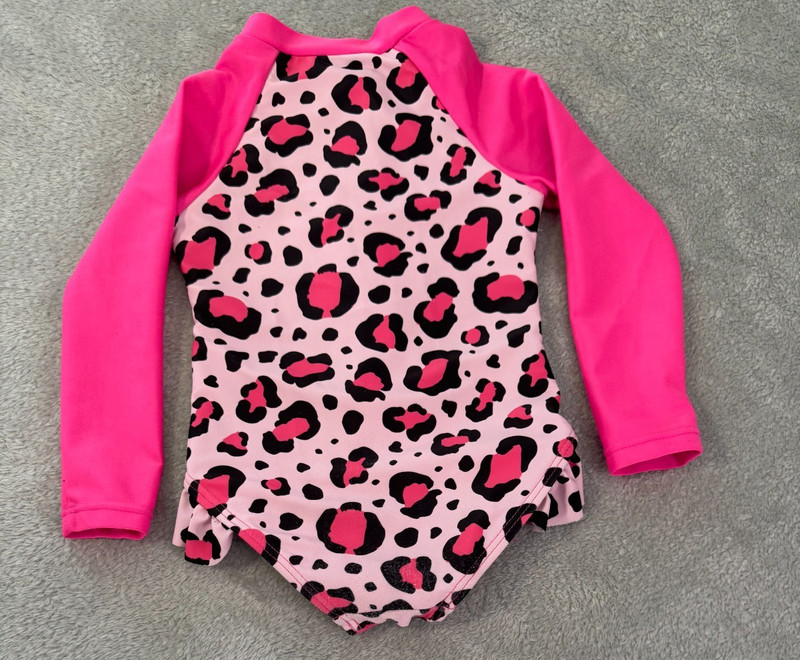 Toddler Swimsuit Pink Cheetah 2XS (Free S/H)