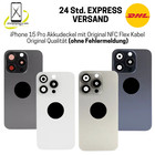 iPhone 15 Pro Akkudeckel Komplett Back Cover mit Original NFC Kabel Vormontiert