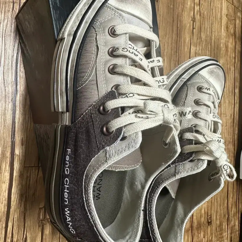 Feng Chen Wang Converse Grey Sneakers 255 Unique Design thumbnail 2