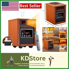 1500W Infrared Space Heater with Humidifier Fan Remote Oscillation Safe Home