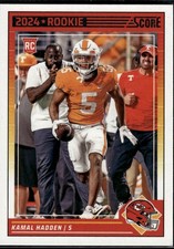 Kamal Hadden 2024 Score Kansas City Chiefs Rookie #378